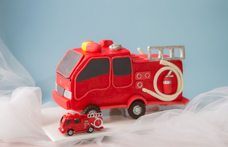 立体蛋糕-消防车